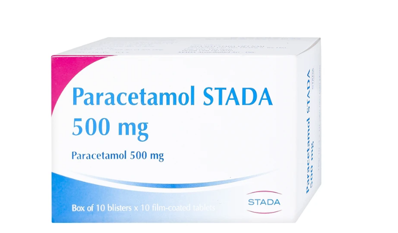 Viên nén Paracetamol Stada 500mg điều trị các cơn đau đầu, đau thần kinh, đau răng (10 vỉ x 10 viên)