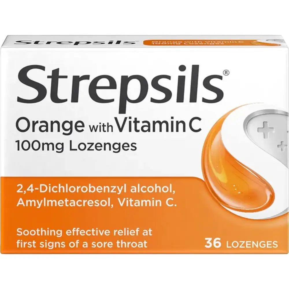 Strepsils Orange with Vitamin C Lozenges