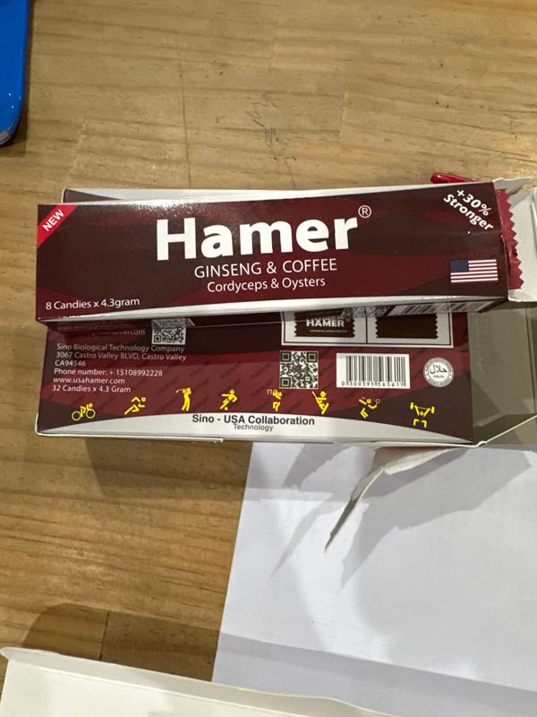 Kẹo hồng sâm Hammer (hộp 8 viên)
