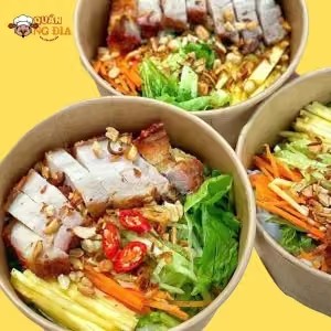 Bún mắm ba chỉ nướng lu Da giòn đặc biệt