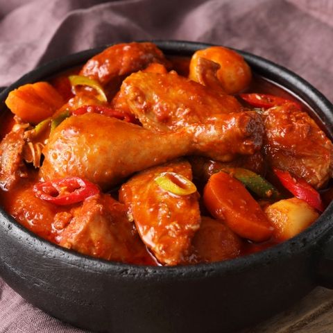 Gà om cay nửa con (kèm 1 chén cơm)