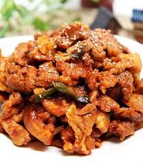 Thịt heo xào cay