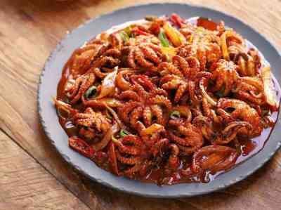 Bạch tuộc xào cay 120g