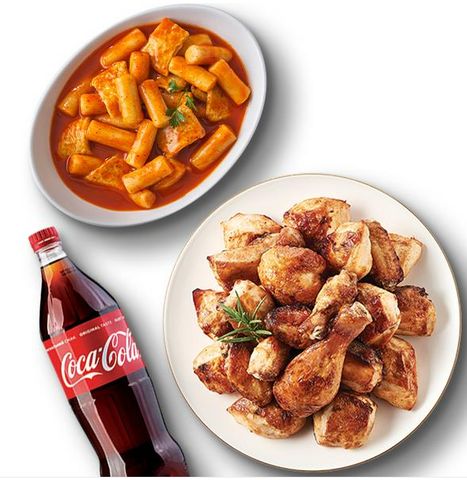 Gà rán + Tteokbokki + Khoai tây chiên + Coca