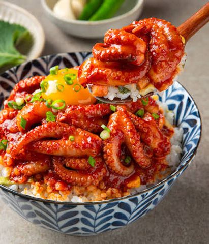 Cơm Bạch Tuộc Xào Cay