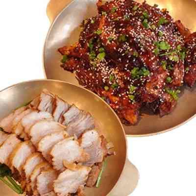 Set giò heo thuốc bắc/bossam 👍 Mì khay+rau+nước uống
