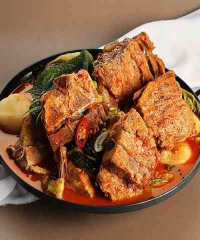 Canh xương khoai tây kim chi (2 người)