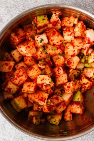Kim chi củ cải thái hạt lựu