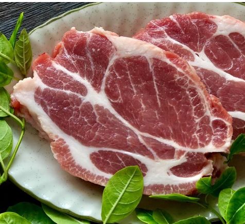 Nạc vai heo 400g + 2 bát cơm + kèm (6 món phụ + rau cuốn + ssamjang)