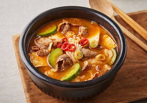 Canh đậu tương thịt bò lát