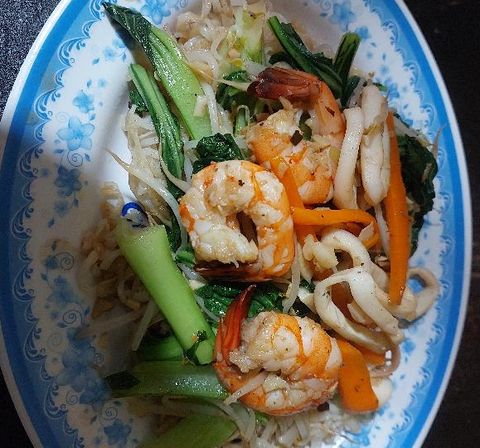 Phở xào hải sản
