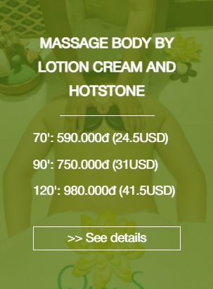 Massage body gừng và Hostone