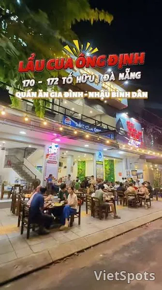 Lẩu Cua Ông Định – A golden crab hotpot, naturally sweet, on Tố Hữu street
