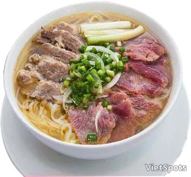 เฝอเนื้อลวก + เนื้ออกติดมัน
