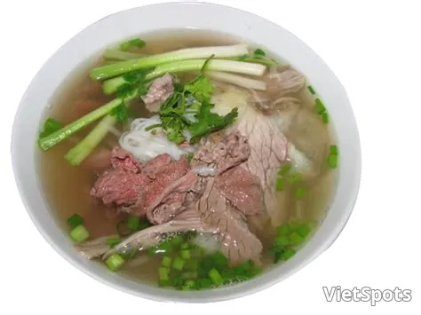 เฝอเนื้อส่วนท้อง + เนื้ออกติดมัน