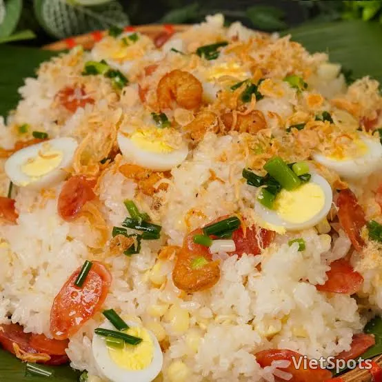ข้าวเหนียวกุนเชียงและแฮม