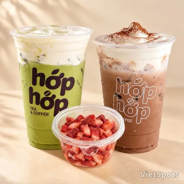 2杯コンボ:塩クリームココア+塩クリーム抹茶(ドライいちごクランブル付き)