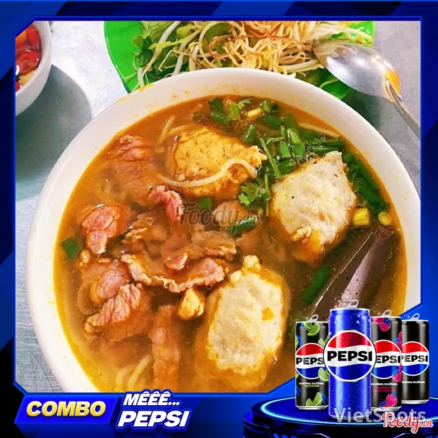 Combo Bún tái chả - 01 Nước Ngọt SPVB