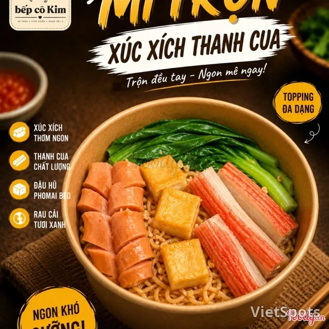 ソーセージ・カニカマ・チーズ豆腐の混ぜ麺