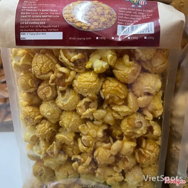 Bắp rang bơ vị caramen