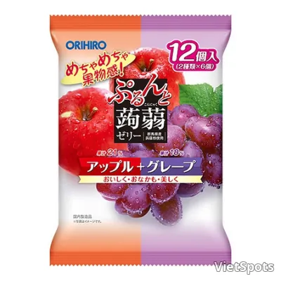 ORIHIRO Fruit Jelly Apple & Grape Flavor 240g