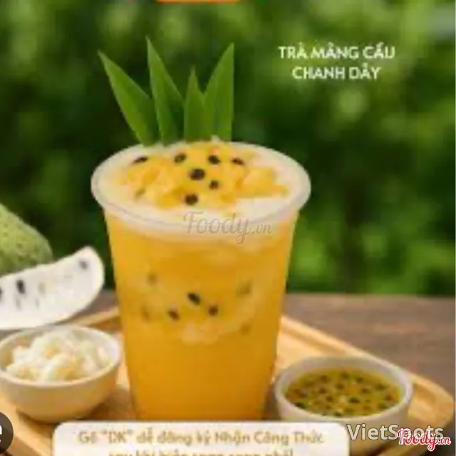 消暑红毛榴莲百香果茶