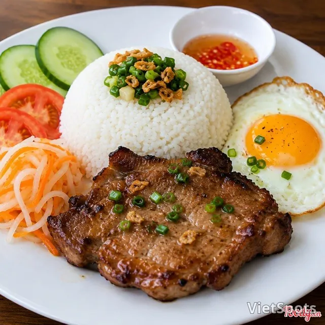 껌떰 + 돼지갈비 + 반숙 계란프라이 + 계란프라이