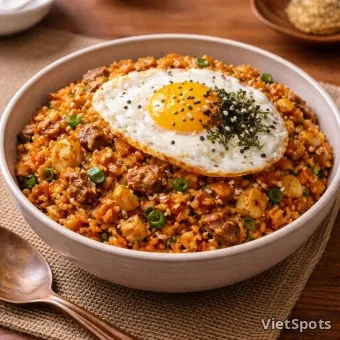 Жареный рис с кимчи