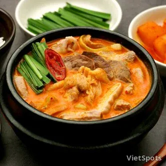 суп с рисом (потроха и мясо), острый