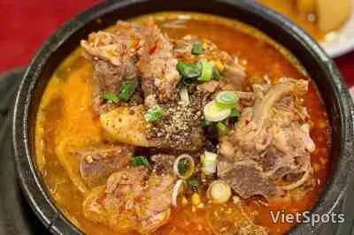 Canh cơm thịt bò
