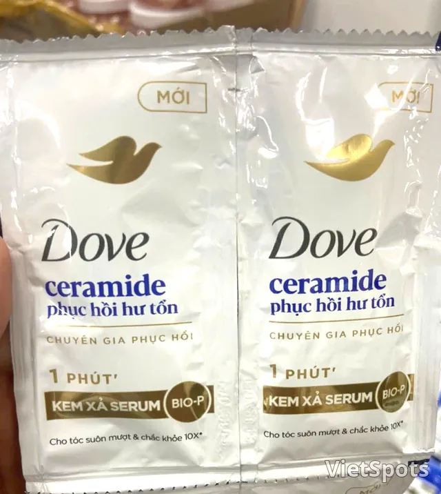 Kem xả serum Dove ceramide phục hồi hư tổn lô 10 gói