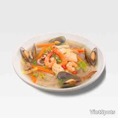 A1 Белый суп с морепродуктами и лапшой (Пэк Чампон)