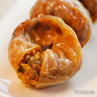 Bánh bao hấp kim chi