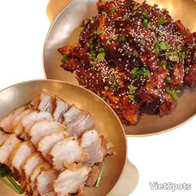 เซ็ตขาหมูสมุนไพร/บอสซัม 👍 มี่ถาด+ผักเซ็ต+เครื่องดื่ม