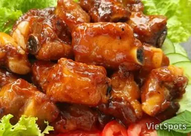 ข้าวหน้าซี่โครงหมูผัดเปรี้ยวหวาน