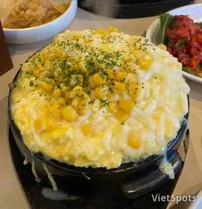 Trứng hấp phô mai ngô
