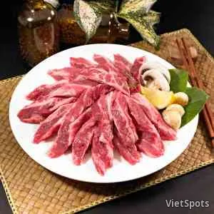 生牛肋肉(2人份) + 蒸蛋 + 泡菜煎餅 + 小菜