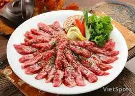 醃製牛肋肉(2人份) + 蒸蛋 + 泡菜煎餅 + 小菜
