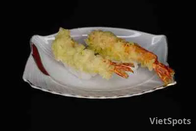 Tempura tiger prawn nigiri