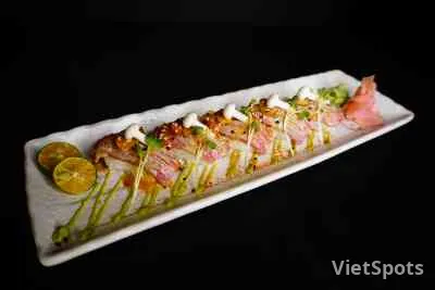 Beef tataki nigiri set