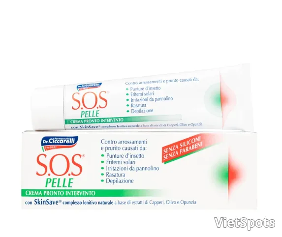 Kem bôi dịu da, giảm kích ứng Dr.Ciccarelli S.O.S Pelle Skin Rescue Cream hộp 25ml