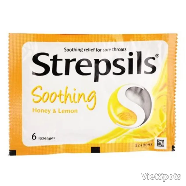 Kẹo ngậm Strepsils Soothing Mật ong Chanh hộp 100 viên
