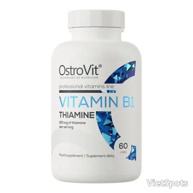 วิตามินบี1 ไทอามีน 100มก. 60แคปซูล OSTROVIT