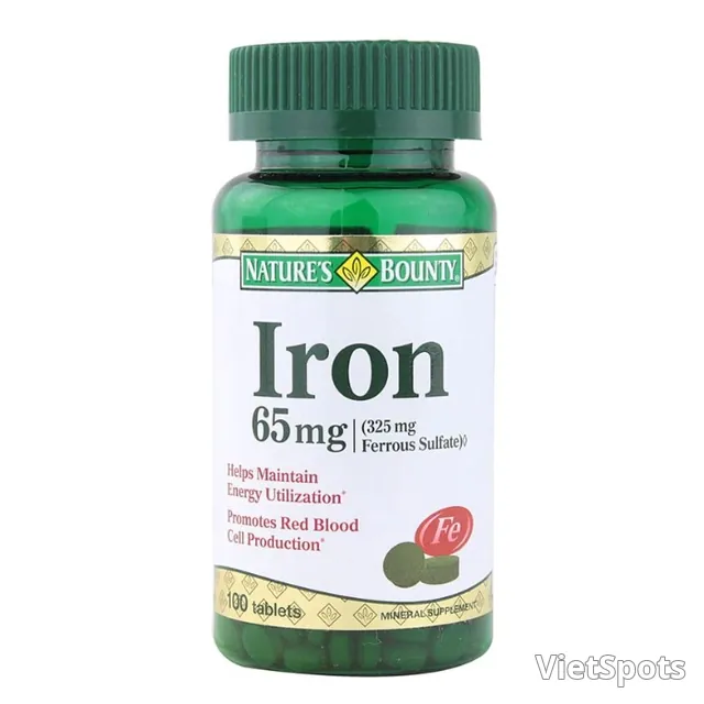 ธาตุเหล็ก 65 100 NATURE'S BOUNTY 100แคปซูล
