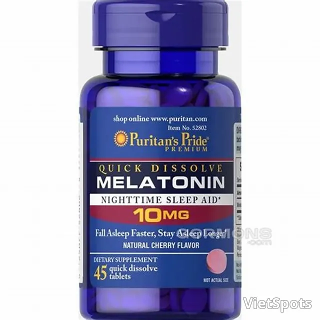 प्यूरिटन प्राइड क्विक डिसॉल्व मेलाटोनिन 10mg/45mg चेरी फ्लेवर
