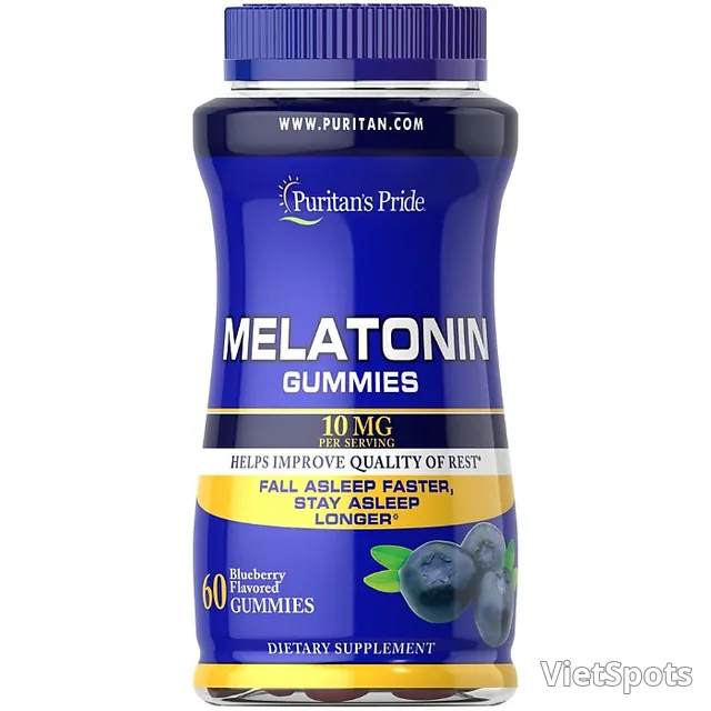 प्यूरिटन प्राइड मेलाटोनिन 10mg ब्लूबेरी गमीज़ 60
