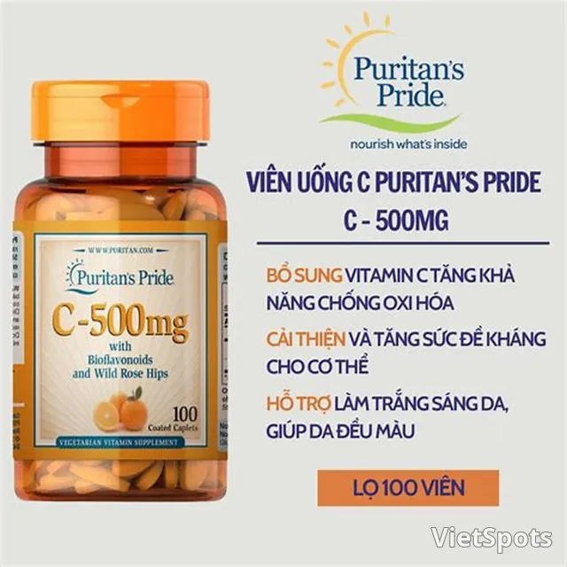 विटामिन सी 500mg Puritans 100V
