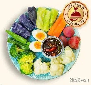 찐 야채 딥 생선 조림 소스