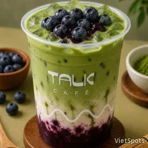 Blueberry Matcha Latte