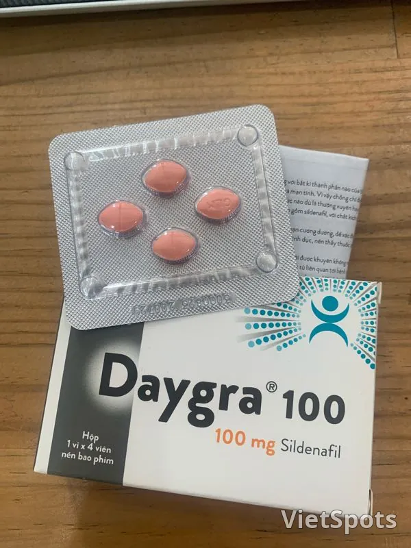 Daygra 100mg (1 vỉ x 4 viên)